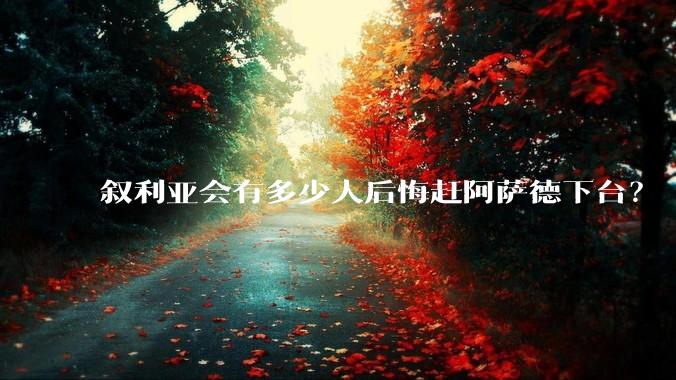 叙利亚会有多少人后悔赶阿萨德下台？