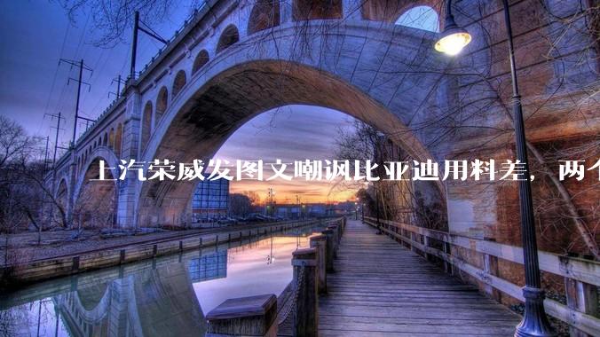 上汽荣威发图文嘲讽比亚迪用料差，两个品牌你怎么选？
